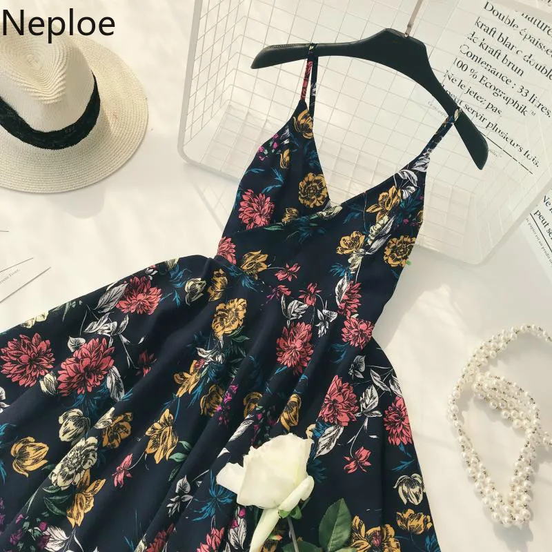 Neploe супер огонь Приморский платье для женщин 2019 Лето v образным вырезом плеча без