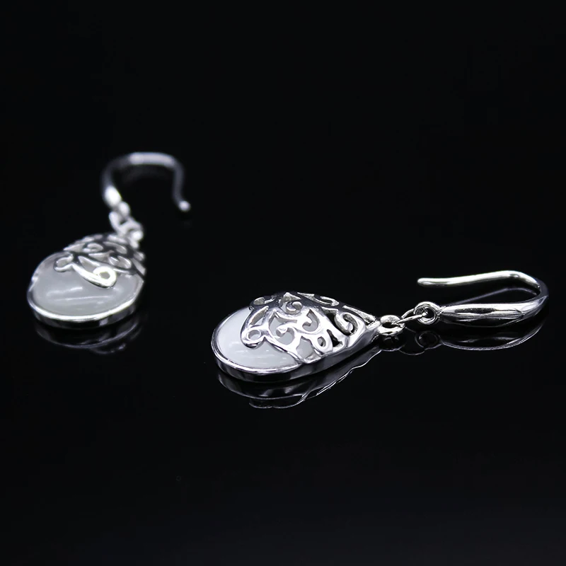 Новое Качество Посеребренные Падение Серьги Для Женщин Мотаться Лунный Свет