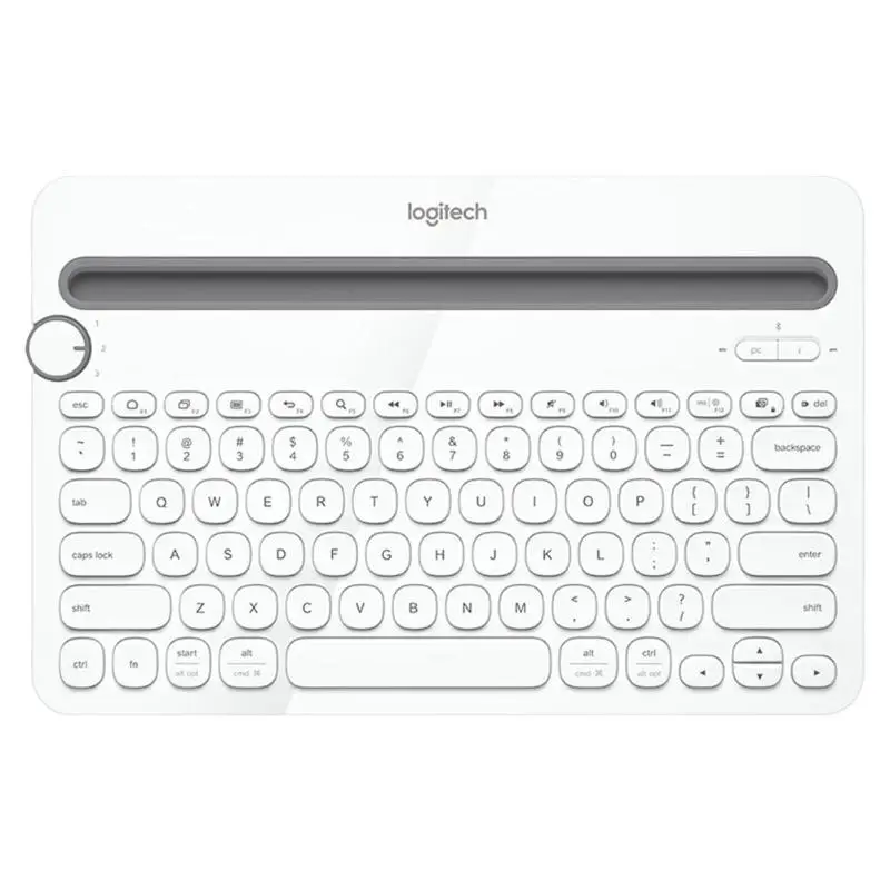 Logitech K480 Bluetooth мультиустройство портативная клавиатура с держателем для телефона слот для Windows Mac OS iOS Android смартфон/планшет