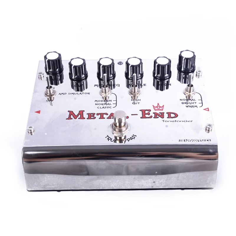 

Biyang Tonefancier Metal End King Distortion Electric Guitar Effect Pedal True Bypass Design with Gold Pedal Connector