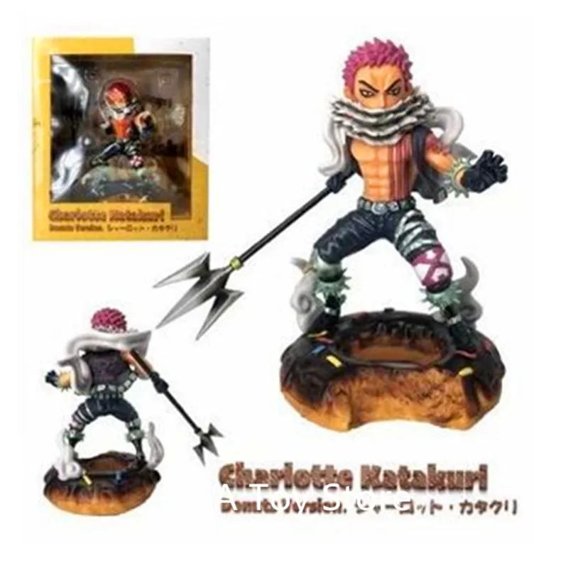 Аниме One Piece Three Sweet Commanders Charlotte Katakuri Donuts Verslon ПВХ экшн фигурка Коллекционная модель