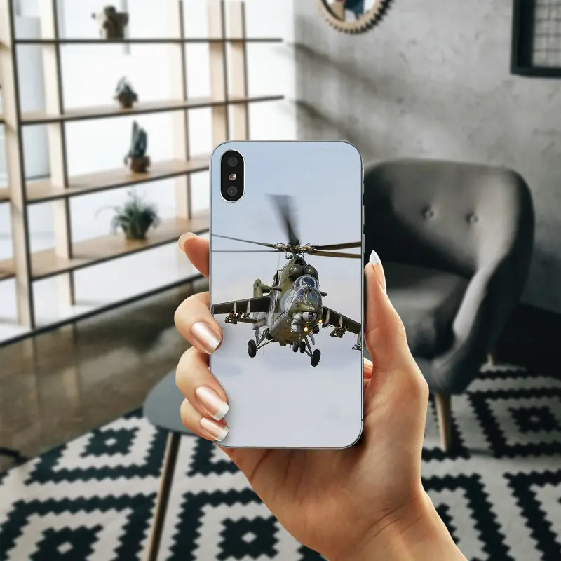 Вооруженный вертолет мягкие силиконовые чехлы для мобильного телефона из