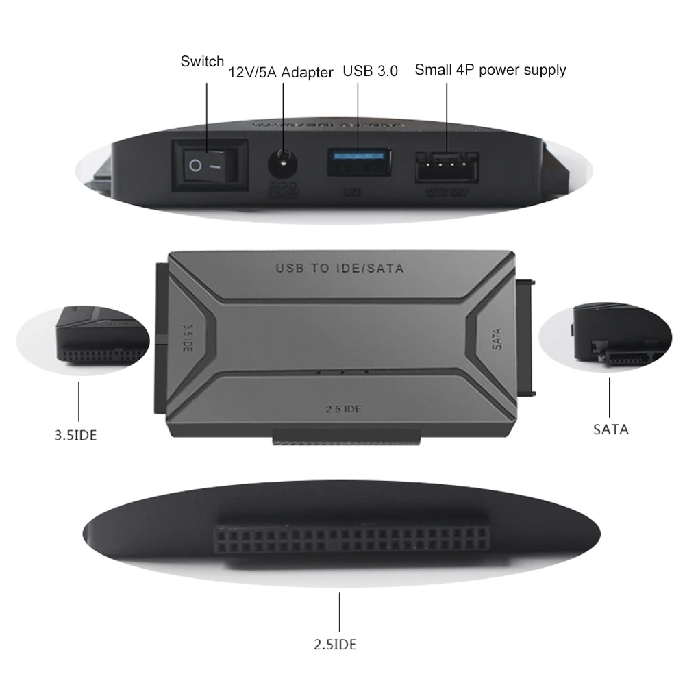 Конвертер для внешнего жесткого диска с USB 3 0 на SATA IDE адаптер SDD 2 5 и дюйма (вилка