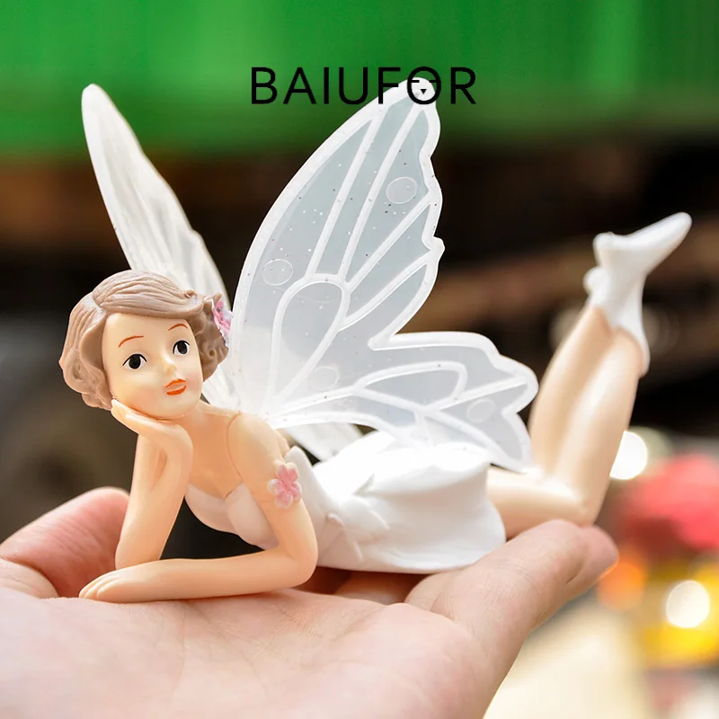 3pcs BAIUFOR Elegant Flower Fairy Girl Figurines for Terrarium Cake Car Accessories DIY Garden Decor Friend Gift | Дом и сад