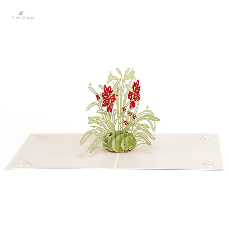 Бумага SPIRITZ Daffodil 3D бумажная коробка с узором открытка-раскладушка пустым