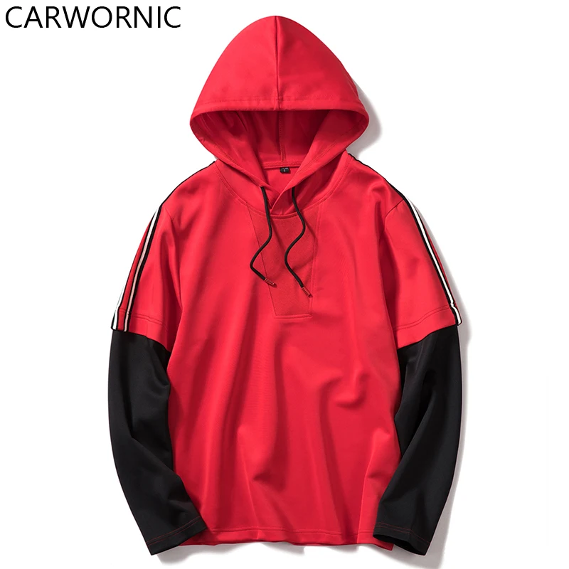CARWORNIC 2018 Мода Хип-хоп толстовки Для мужчин Повседневное осенний пуловер с