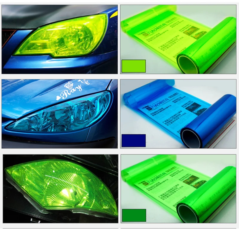 30cm x 100cm Roll | Car-Styling Vinyl Film Stickers | Headlights & Taillights Color-Changing Lights Tint | Protective Car Stickers image 4