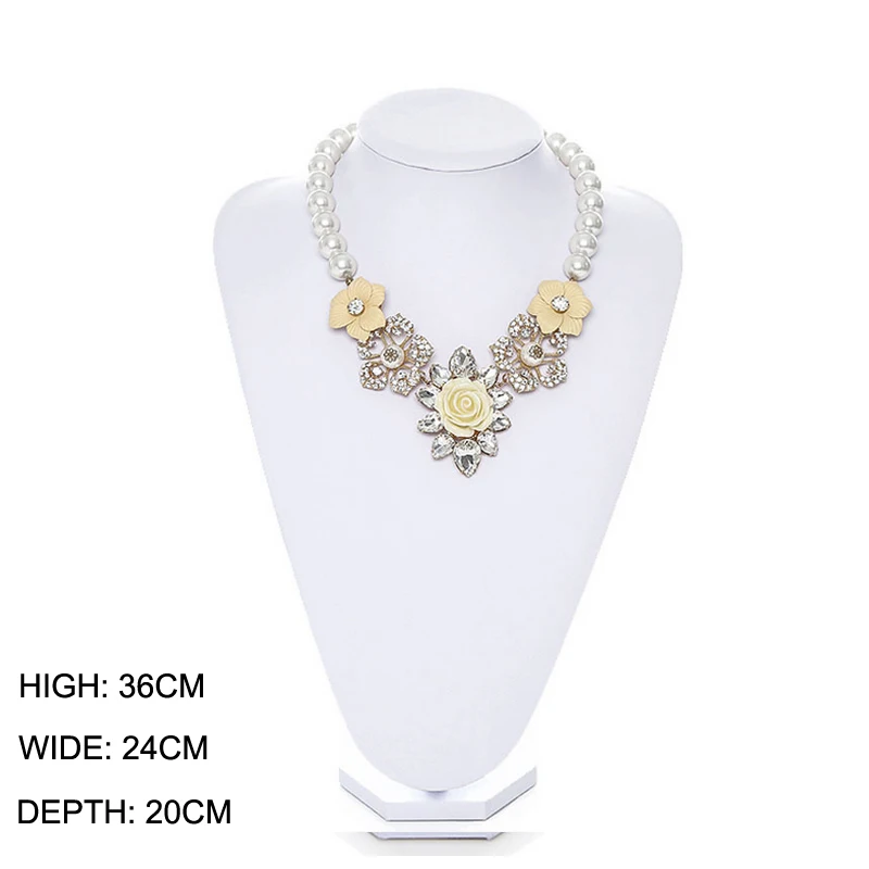 

Classical White Long Board Necklace Mannequin Display Stand for Plush Customized Model Bust Jewelry Display Stand Rock Holder