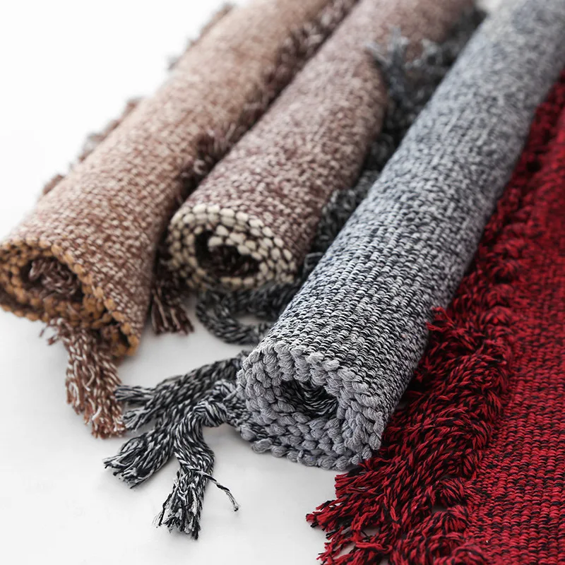 nordic style retro small area rug japanese hand cotton weaving tassels carpet sofa living room runner rug toddler seat mat free global shipping