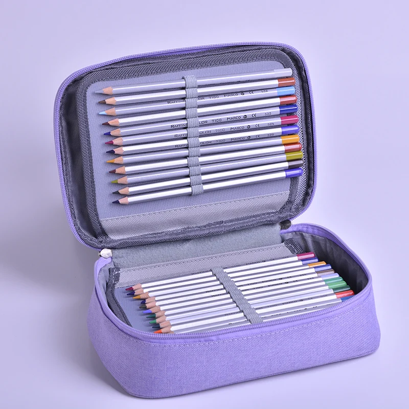 Пенал 72 Отверстия estuche Эсколар Pencilcase Trousse школьников stylo Оксфорд ETUI voor школы pennenzak Книги по искусству коробка для Карандаши
