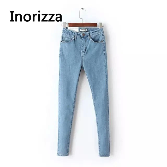 2020 autumn new arrival women vintage high waist skinny pencil pants stretch sexy slim jeans brand casual washed denim trousers | Женская