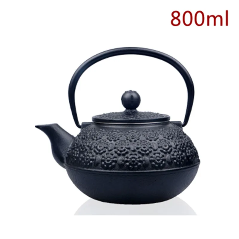 

Hot sale Japanese cast iron teapot Carbon furnace iron kettle KungFu tea Iron pot oxidized uncoated Sakura Water Kettle 800ml