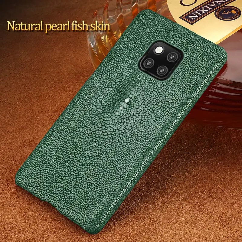 Роскошный брендовый чехол LANGSIDI из натуральной кожи серого цвета для телефона Huawei