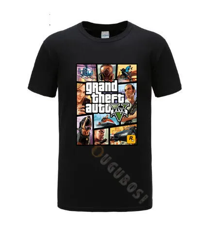 Популярная Игровая футболка 2019 Grand Theft Auto GTA Мужская с коротким рукавом уникальная