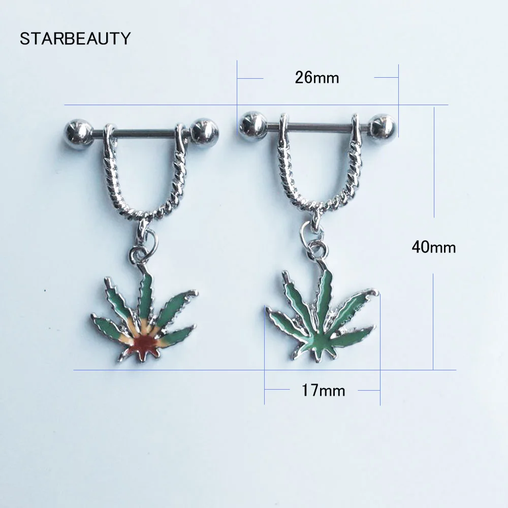 Пирсинг Starbeauty для сосков Мужской и Женский Ювелирное Украшение с зелеными