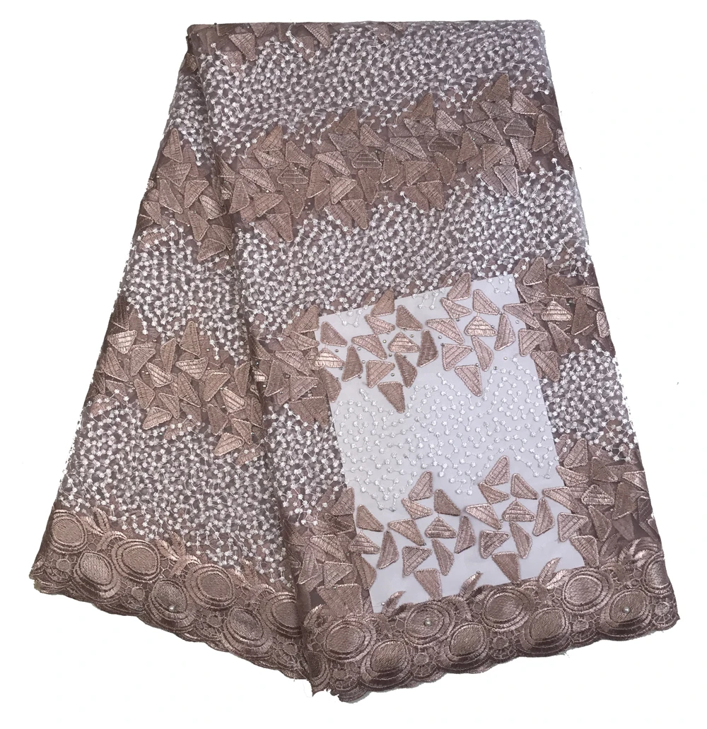 5yards gold african lace fabric 2018 high quality french mesh beaded stones nigerian swiss fabrics for dress | Дом и сад