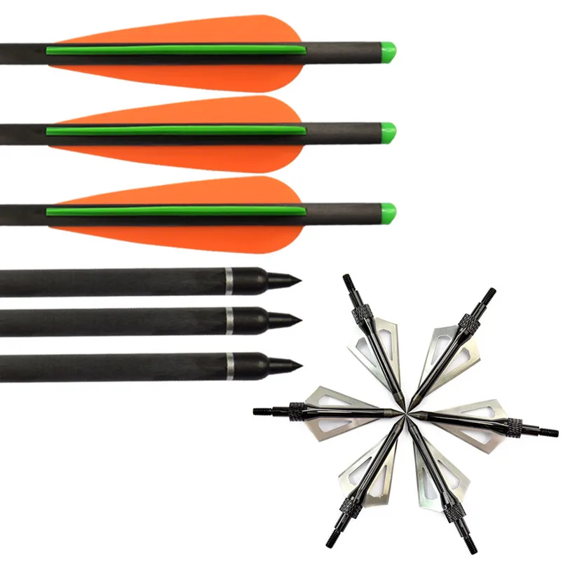 

12Pcs18 inch Archery Carbon Crossbow Bolts Crossbow Arrows Screw Points Archery Bow Hunting Beast Outdoor Free Shipping