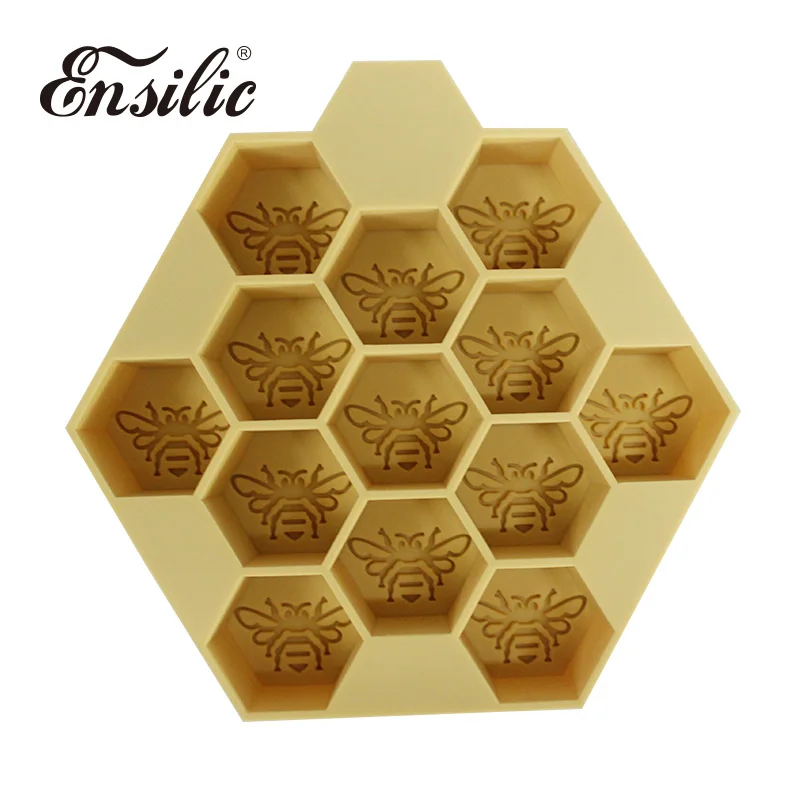 Bee квадратный узор Форма Силиконовые Ice Cube чайник Кухня Экологичные мороженое
