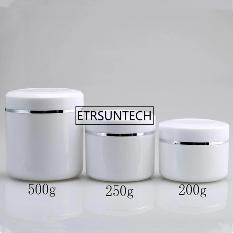 200g 250g 500g Cream Jar Plastic Makeup Sub-bottling Empty Cosmetic Container Case Sample Mask Canister Lotion Cans F1759 | Красота и