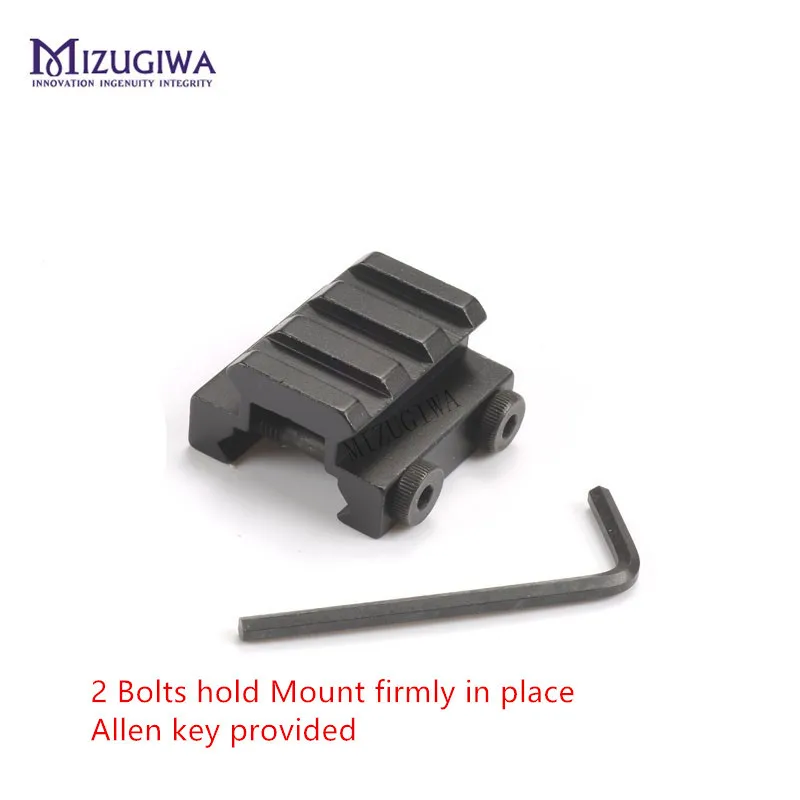 MIZUGIWA 1/2 &quot3 слотовый низкая Riser Вивер Picatinny кронштейн для прицела крепление рельса