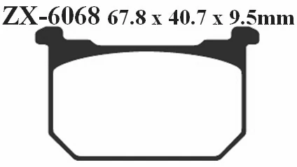 Полуметаллическая передняя тормозная колодка для мотоцикла KAWASAKI KZ1000 KZ 1000 P1 P20 Police