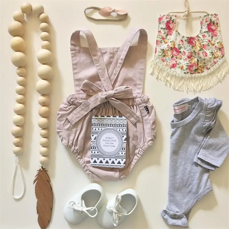 Детский цельнокроеный комбинезон с открытой спиной для маленьких девочек