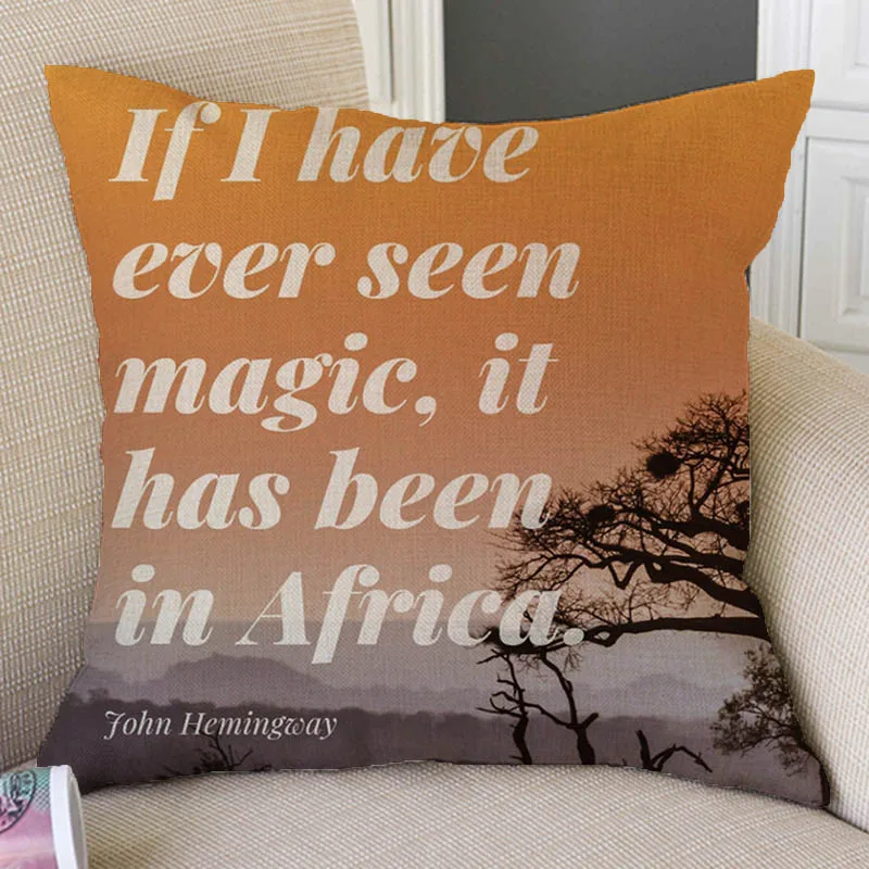 Африканские цитаты I love Africa с буквенным принтом поэма домашний декоративный