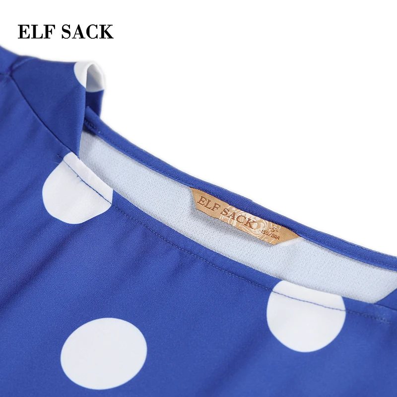 Женское платье в горошек ELFSACK розовое Повседневное до колена с круглым вырезом