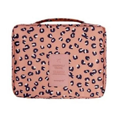Pink Leopard Брендовая многофункциональная Водонепроницаемая портативная косметичка, косметичка для мужчин и женщин, косметичка для путешествий, косметичка, косметичка, чехол - Цвет: Pink Leopard