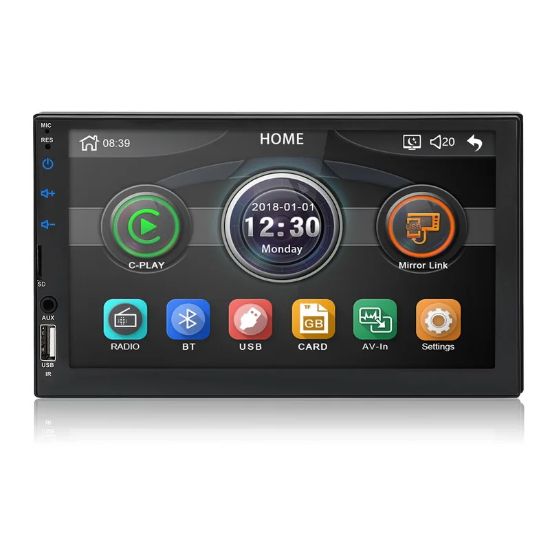 Автомобильный стерео для Android CarPlay IOS Blutooth MP5 мультимедийный плеер 7 &quotHD сенсорный