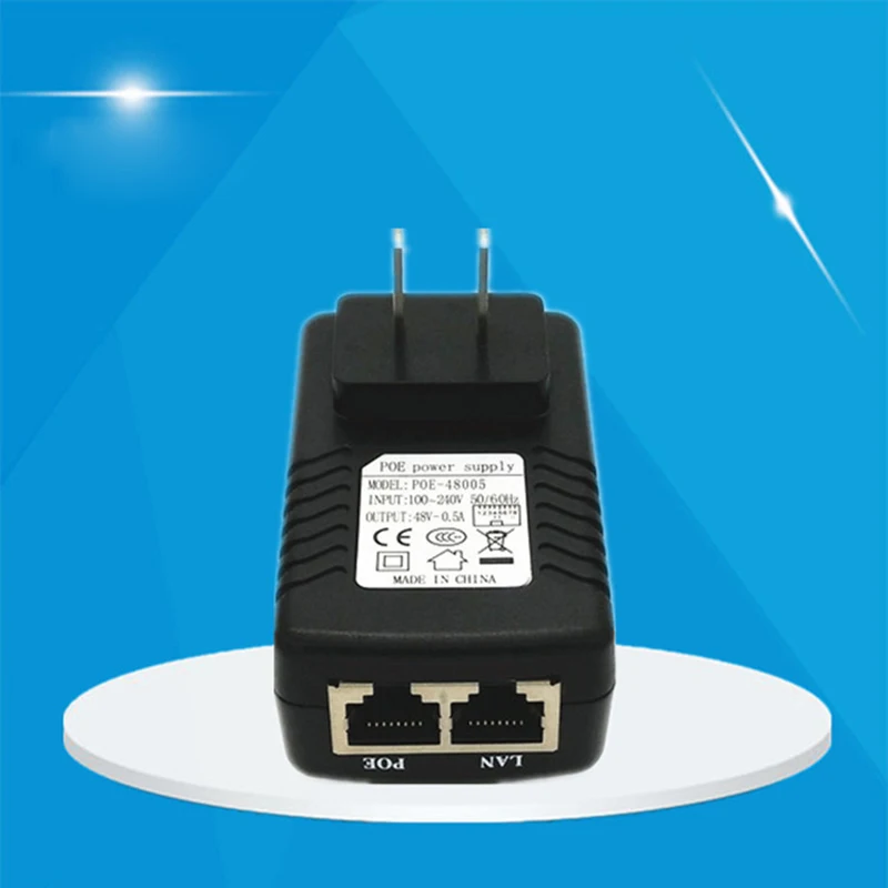48V 0.5A POE настенная вилка инжектор видеонаблюдения CCTV безопасности Ethernet адаптер IP