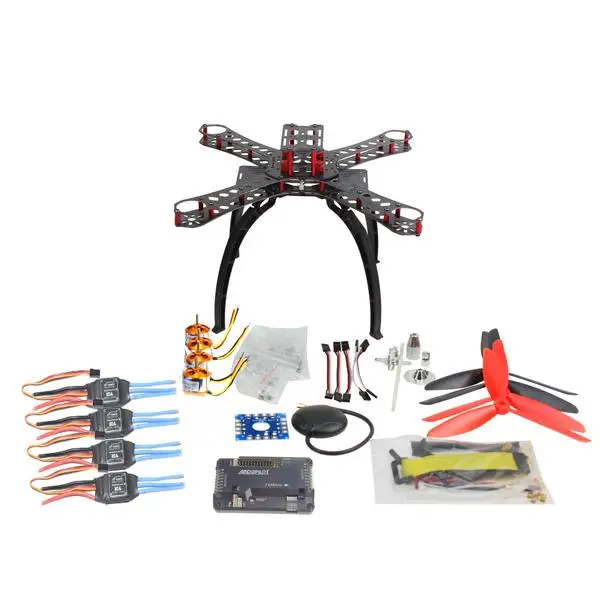 DIY RC Мультикоптер FPV APM2.8 GPS Дрон X4M310L рамка из стекловолокна комплект 1400KV двигатель
