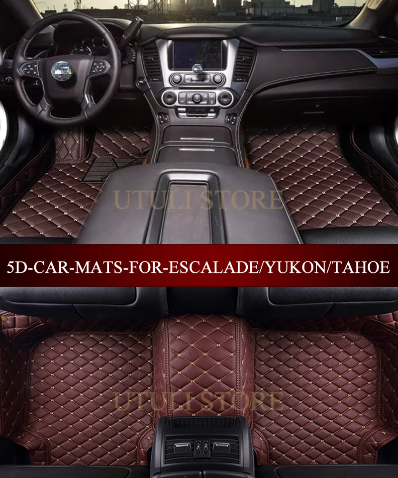 Кожаные автомобильные коврики для Cadillac ESCALADE_YUKON_Tahoe_z71_Suburban custom подходят стайлинга