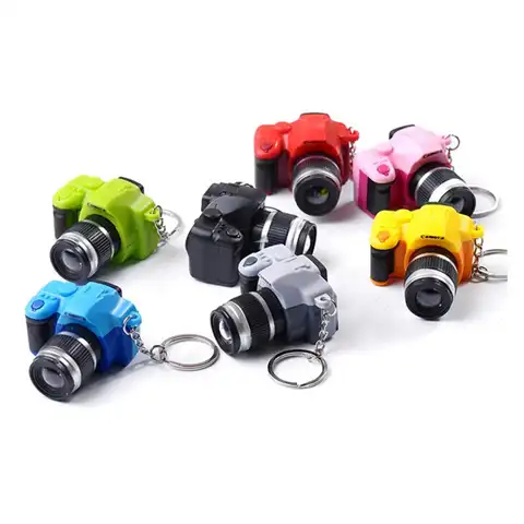 2017 LED камера s автомобильные брелки игрушки со звуком светящийся кукла подвеска подарки камера светильник ящиеся игрушки брелок камера