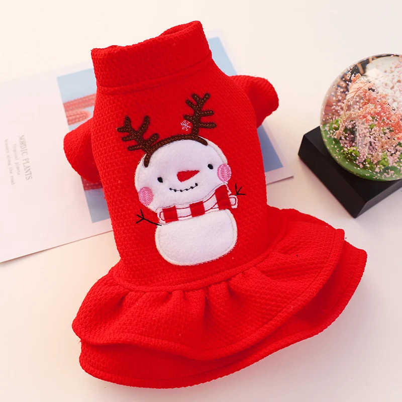 

Dog Clothes Autumn And Winter Woolen Coat Christmas Elk Festival Costume Puppies Warm French Bulldog Teddy Chihuahua Pet Cat