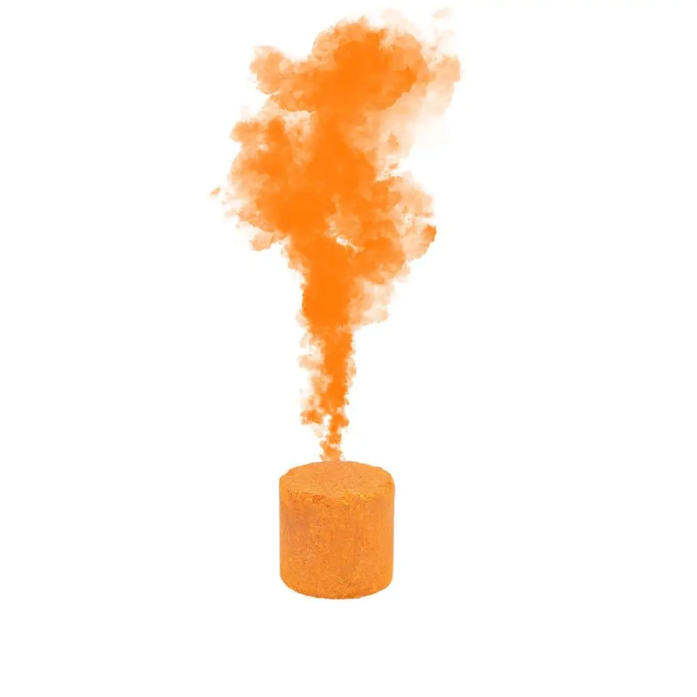 Orange 1/3/6 шт. дым торт цветной спрей дыма эффект шоу Круглый Бомба студийный фон для фотосъемки с помощью игрушка божественным для вечерние фон для фотосъемки/C - Цвет: Orange