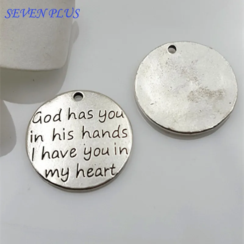 Высокое качество 20 штук/Лот диаметр 23 мм Бог есть у вас в руках меня вы моем сердце