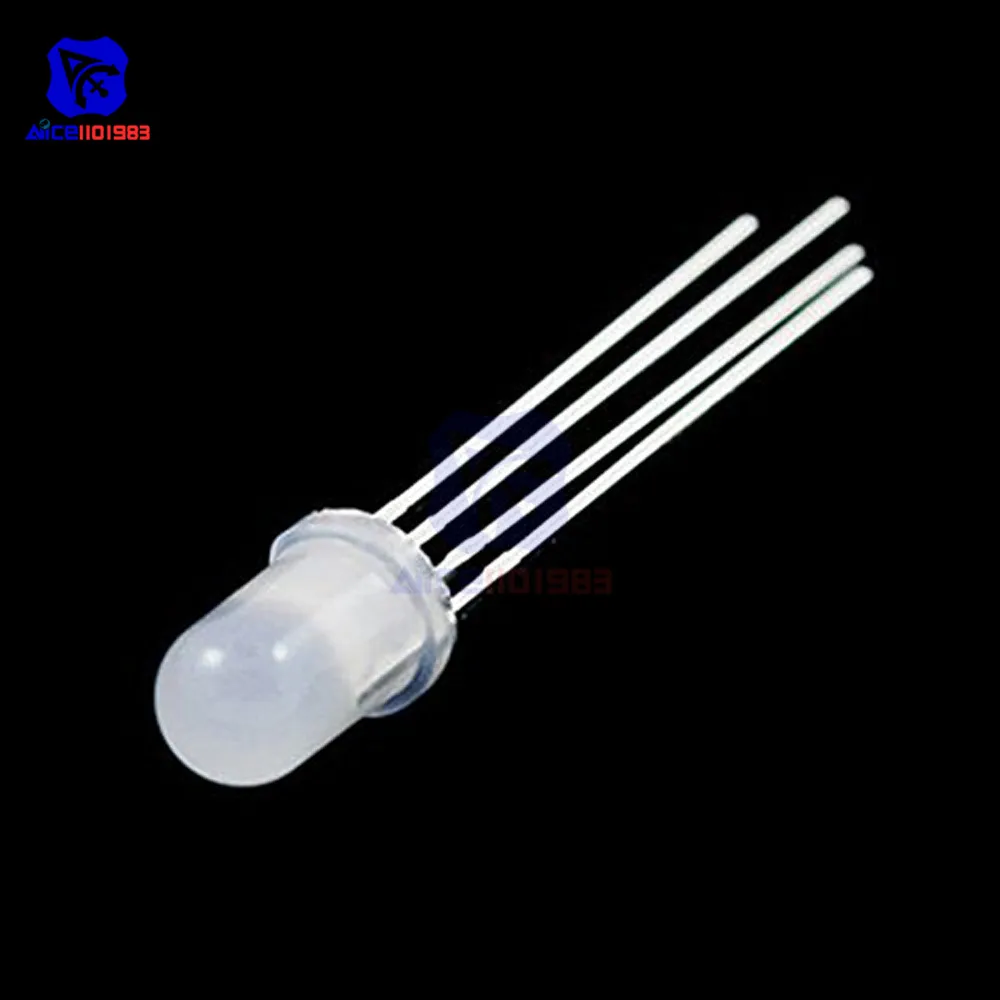 100 шт./лот 4 контактный RGB светодиодный Диод красный/зеленый/синий рассеянный