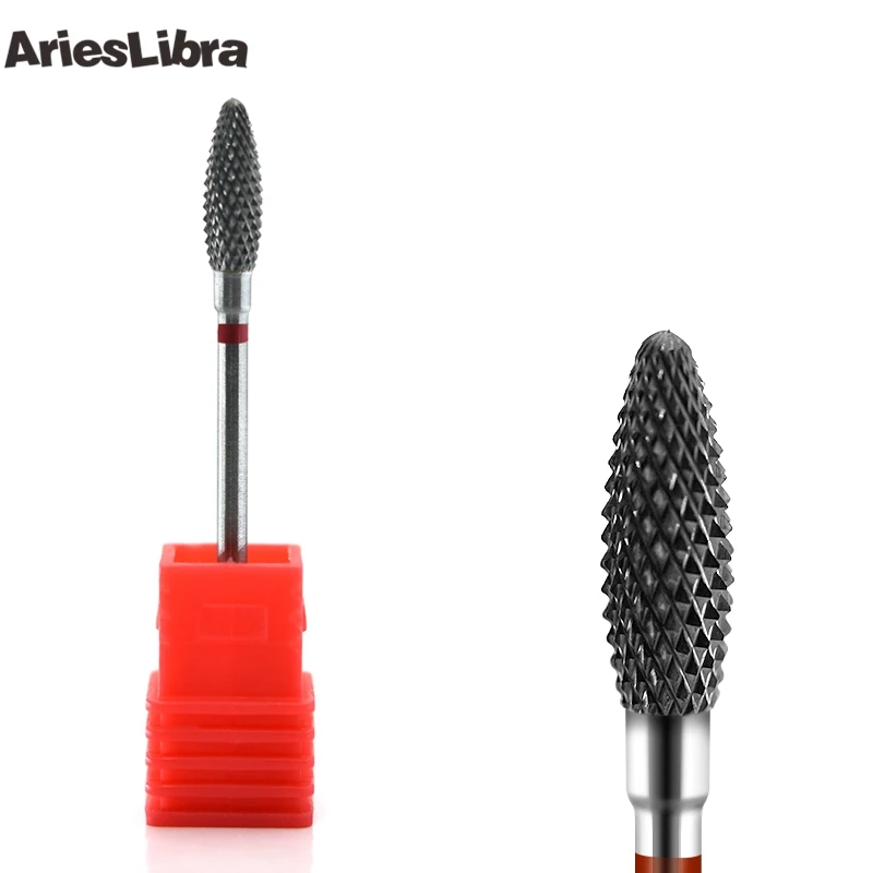 AriesLibra 1 шт. твердосплавное сверло для ногтей, дрель для маникюра, педикюра, фреза для маникюра, вольфрамовые ногти, искусство