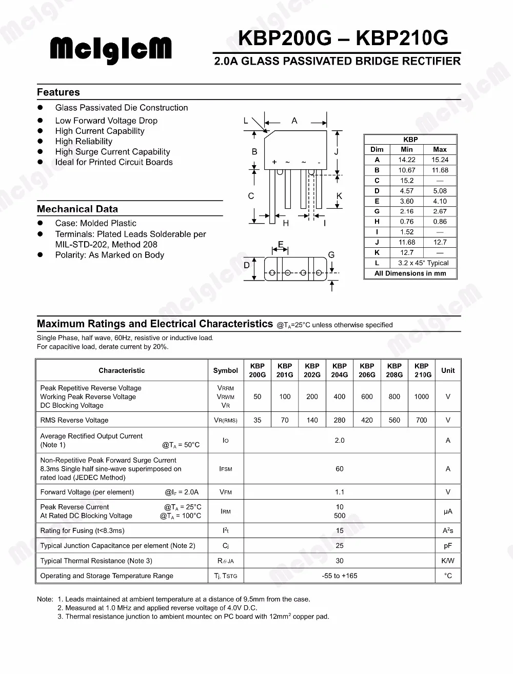 Мостовой выпрямитель MCIGICM 20 шт. 1000 в 2 а DIP KBP210 KBP210G|bridge rectifier|bridge rectifier 2arectifier bridge |