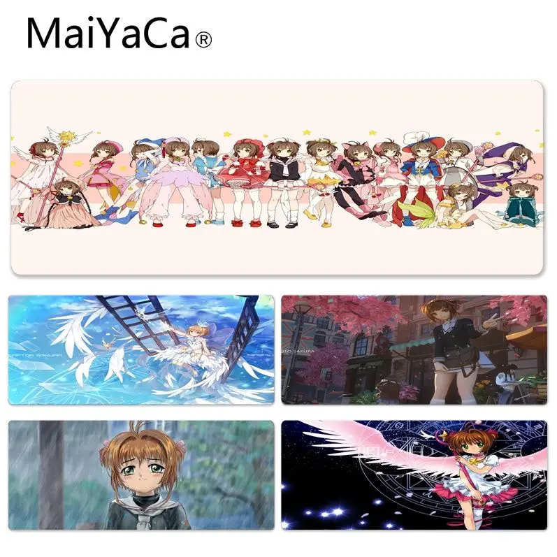 MaiYaCa простой дизайн Kinomoto Sakura логотип коврик для мыши геймер игровые коврики