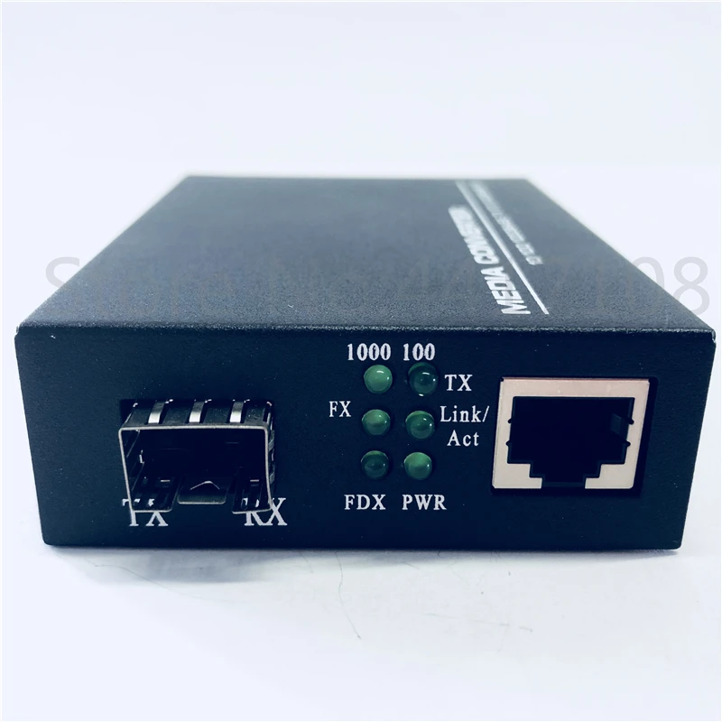 Волоконно оптический преобразователь SFP на RJ45 Gigabit media Converter 10/100/1000M Ethernet трансивер
