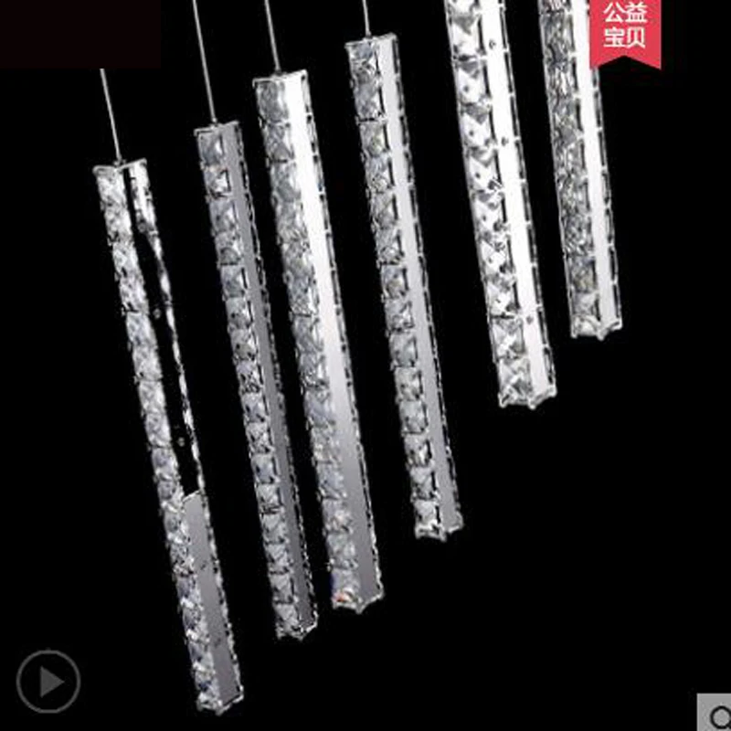

Restaurant lights personality small chandelier creative bar modern minimalist led crystal chandelier dining room lamp home led