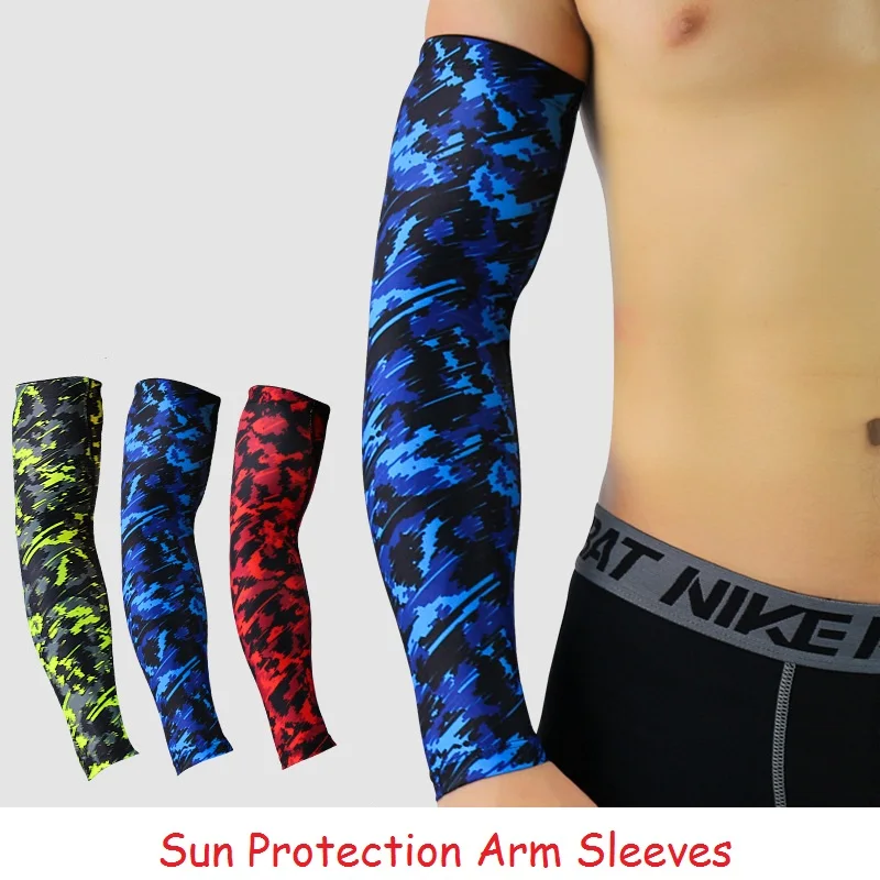 

1Pair UV Protection Running Cycling Arm Warmers Basketball Volleyball Arm Sleeves Bicycle Bike Arm Covers Golf Sports Elbow Pad