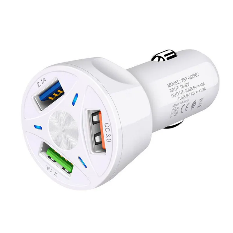 Быстрая зарядка 3 0 USB Автомобильное зарядное устройство для телефона порта