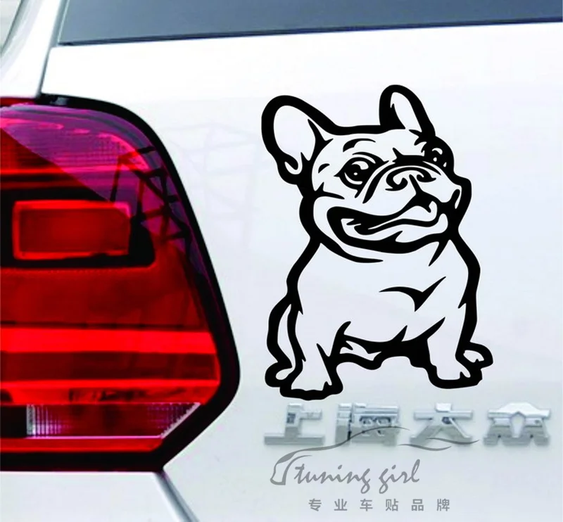 

Car Stickers Dog Bulldog French Lovely Funny Creative Decals Tail Vinyls Auto Tuning Styling 18cm 25cm D15