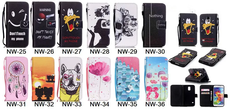 Новые кожаные чехлы бумажники с откидной крышкой для Samsung GALAXY S3 S4 S5 S6 S7/ mini/S6 S7edge Prime