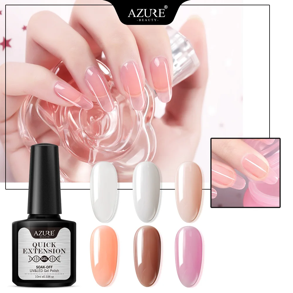 Azure beauty расширение УФ гель для ногтей наборы быстро впитывается строительный
