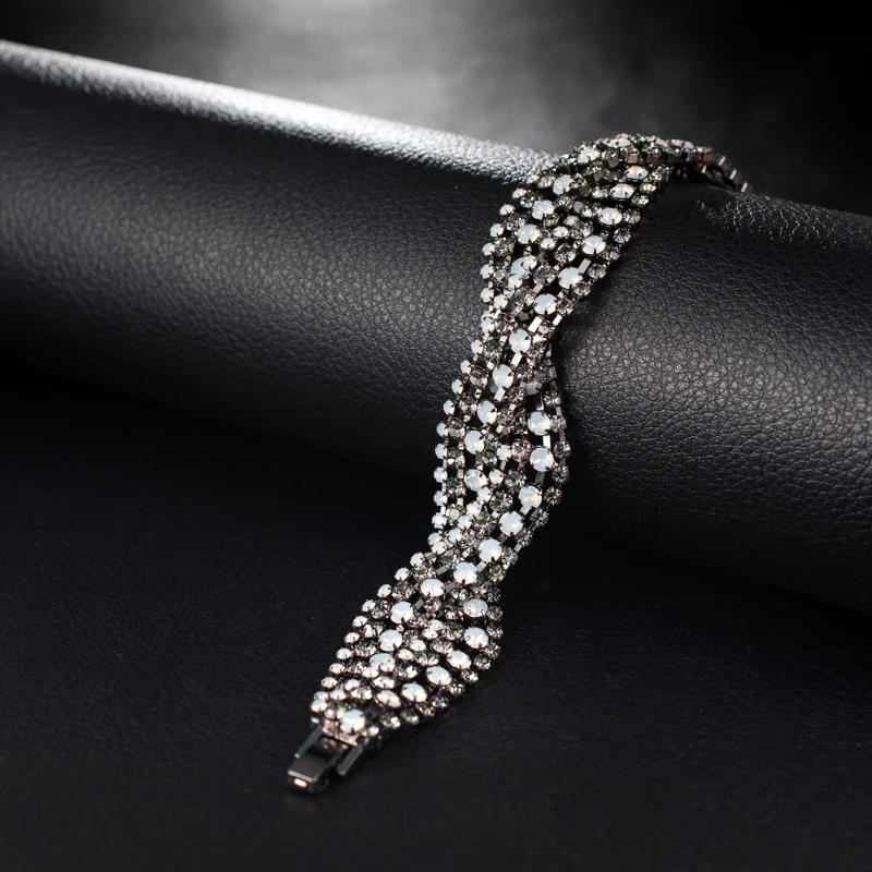 Neoglory горный хрусталь браслет Геометрический стиль классический дизайн леди