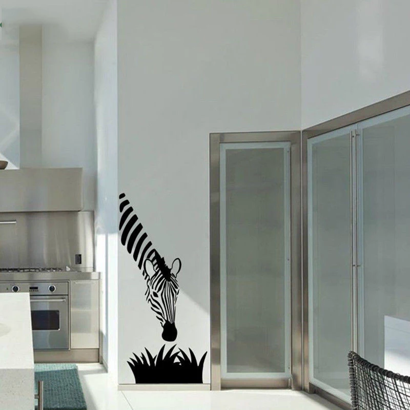 

Zebra Grazing Animals Cute Kids Bedroom Livingroom Decoration Fashion Modern Animal Poster Mural Decals W366